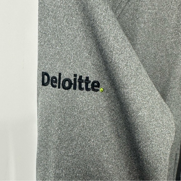 The North Face Womens Full Zip Jacket Gray Black Deloitte Fleece Lined Medium - Picture 5 of 9